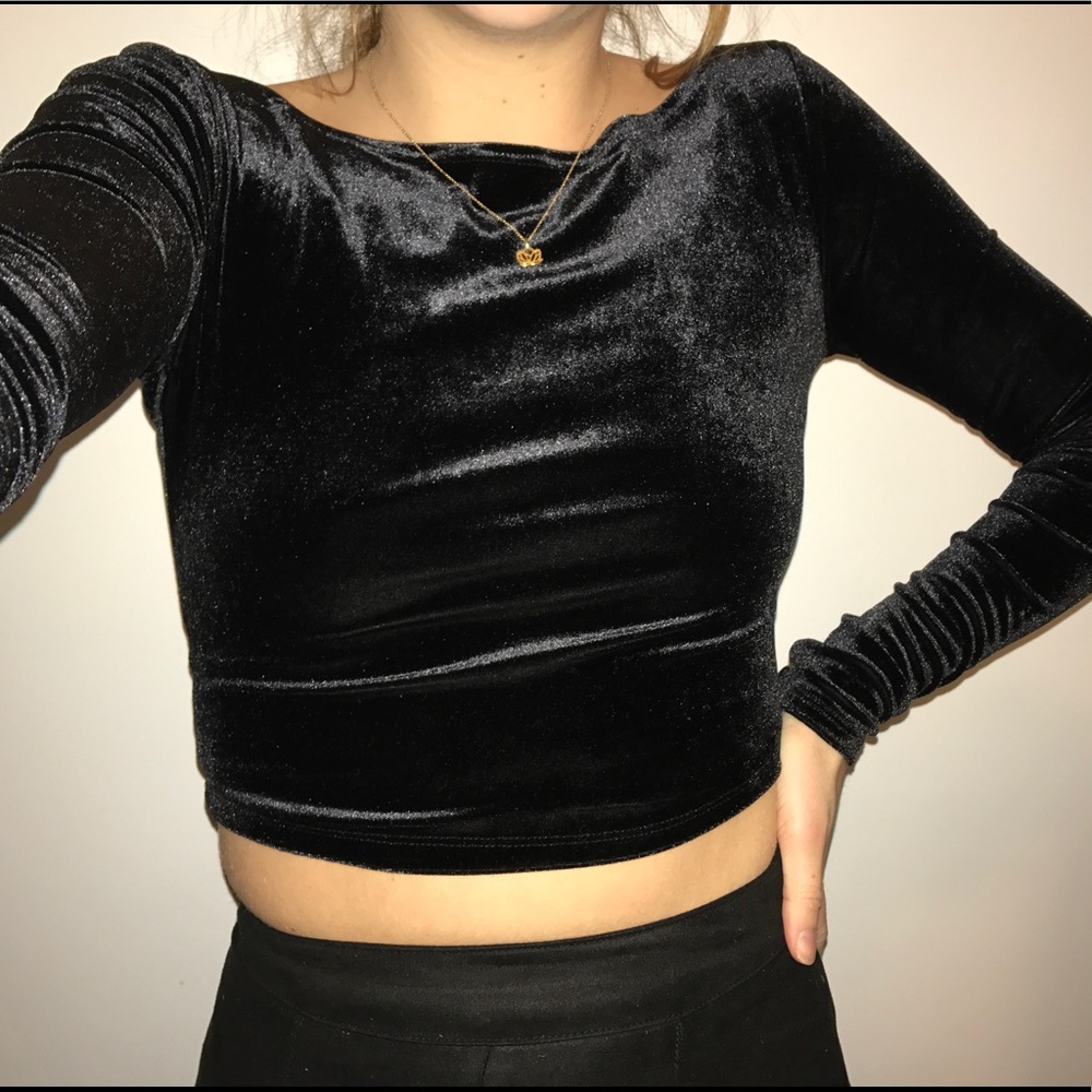 Velvet urban outfitters cropped top/ winter top